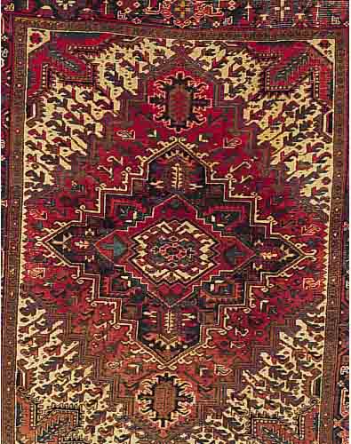 HERIZ, PERSIEN, 267 X 225CM, EHZ 4 FLOR WOLLE, CA.60 JAHRE