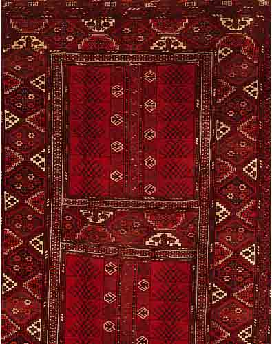 HATSCHLU, AFGHAN, 241 X 168CM, EHZ 3 WOLLE AUF WOLLE,CA.60 JAHRE