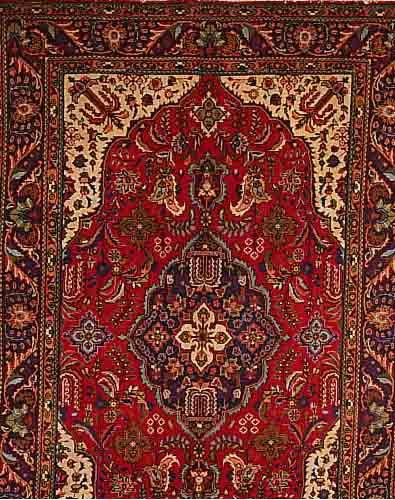 TäBRIZ, PERSIEN, 400 X 291CM, EHZ 4 FLOR WOLLE, CA.60 JAHRE
