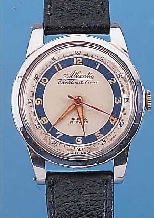 KONVOLUT: 3 ATLANTIC HERRENARMBANDUHREN, SCHWEIZ FüR DEN SKANDINAVISCHEN MARKT, ALLE HANDAUFZUG, 2-FARB. ZIFFERBL., NUTZSP., FERTI-GUNG CA. ...