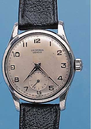 KONVOLUT: 2 HERRENARMBANDUHREN SCHWEIZER PRODUKTION, UM 1955, BEIDE EDELST., BöDEN GESCHR., BEIDE VERS. BLäTTER, NEUE LEDERB., 1X ...