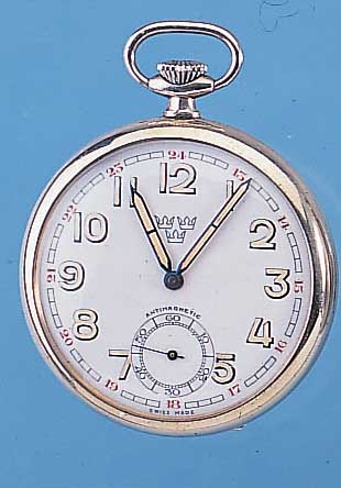 MILITäRTASCHENUHR, REF.-NR. 10465, SCHWEIZ/ SCHWEDEN UM 1940, NICKEL, EMAILBL. AUSSEN ROT 13-24, SONDERAUFDR. 3 KRONEN SOWIE SONDERGRAV.AUF ...