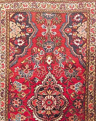 HAMADAN, PERSIEN, 150 X 76CM, EHZ 3 FLOR WOLLE, CA.30 JAHRE