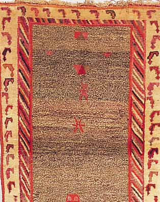 GABBEH, PERSIEN, 145 X 95CM, EHZ 3 WOLLE AUF WOLLE, CA.40 JAHRE