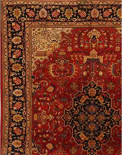 TÄBRIZ, PERSIEN, 388 X 300CM, EHZ 3-4 FLOR WOLLE, CA.70 JAHRE
