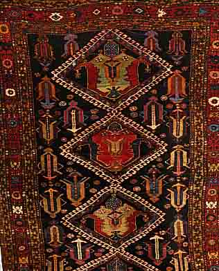 GHOMSHE, PERSIEN, 236 X 167CM, EHZ 4 WOLLE AUF WOLLE, UM 1940