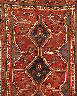 GUTCHAN, PERSIEN, 235 X 149CM, EHZ 4 WOLLE AUF WOLLE, CA.60 JAHRE
