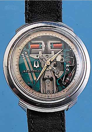 BULOVA HERRENARMBANDUHR ACCUTRON, REF.-NR. G93968, SCHWEIZ UM 1968, EDELST., BODEN GE- SCHR., ZEIGERST. U. BATTERIEFACH IM BODEN EINGEL., ...