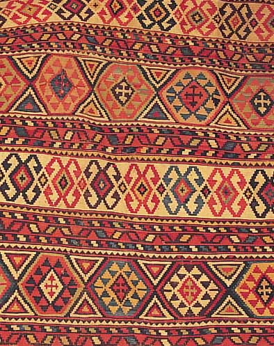 SCHIRWAN ARASH KELIM, RUSSLAND, 220 X 172CM, EHZ 3, WOLLE AUF WOLLE, UM 1890