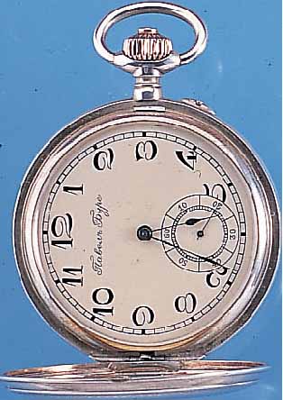 PAVEL BUHRE HERRENTASCHENUHR SAVONETTE, REF.-NR. 157292, RUSSLAND UM 1915, 875ER SIL- BER, BEIDE SCHALEN SYM. GUILL., VERS. HANDGE- ARB. ...