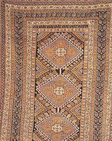 AFSCHAR, PERSIEN, 330 X 150CM, EHZ 3-4 WOLLE AUF WOLLE, CA.70 JAHRE