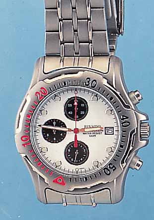 KONVOLUT: 2 RIVADO ARMBANDCHRONOGRAPHEN, BEIDE BED.-ANL., HIGH-TECH-QUARTZWERKE, BEIDE 100. SEK.-STOPPAUFL. U. 60-MIN.-STOPPZäHLER, DATUM, 1X ...