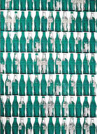 Kuhl, Hans-Jürgen, geb. 1941 Dattenfeld/Sieg, lebt in Köln, Coca Cola, Farbsiebdruck, ca. 90 x 60 cm