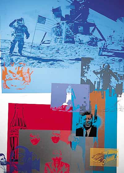 KUHL, HANS-JüRGEN, GEB. 1941 DATTENFELD/SIEG, LEBT IN KöLN, THE SIXTIES, FARBSERIGRAPHIE,HANDSIGN. UND NUM. 9/220, CA. 100 X 70 CM