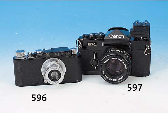 CANON F-1, NO. 299171, MIT FD 50MM 1:1.4; BLITZADAPTER, ZUSTAND 5F