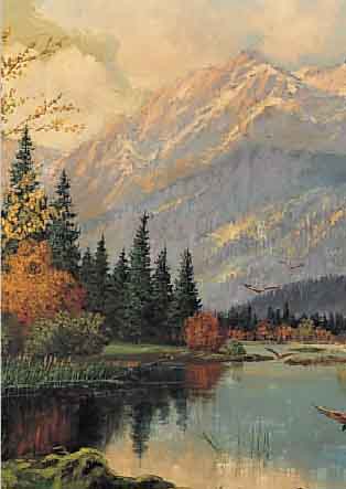 WIEDUWILT, F.O., DEUTSCHER MALER DER 1. HäLFTEDES 20. JH., LANDSCHAFT IM VORGEBIRGE MIT SEE, ÖL/LWD, LI. U. SIGN., BEZ.: MüNCHEN UND DAT. ...