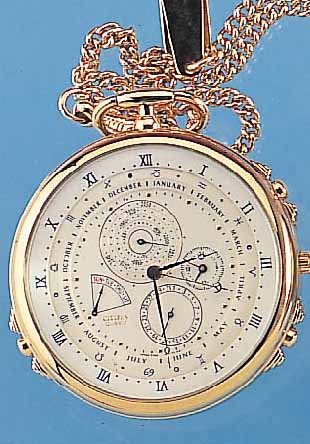 CITIZEN HERRENTASCHENUHR QUARTZ VOLLKALENDER MIT KONTROLLE, üBER CA. 200 JAHRE (1901- 2099), CREMEFARB. GESTUFTES BLATT, MULTIFKT. (2.ZEIT), ...