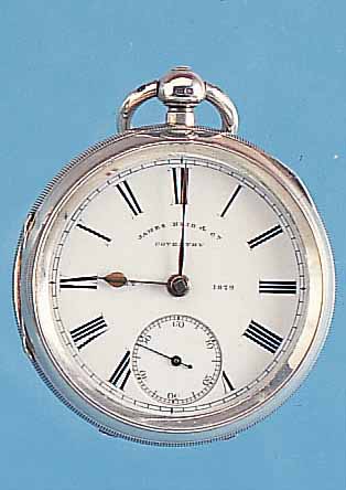JAMES REID & CO. HERRENTASCHENUHR LEPINE, REF.-NR. 20307, ENGLAND UM 1895, SCHWERES STERLINGSILBERGEH., HALMARK BIRMINGHAM, SCHLüS-SELAUFZ., ...