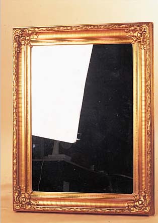 GROßER WANDSPIEGEL, UM 1880, STUCKRAHMEN, GLAS SPäTER, 85 X 107 CM, REST.
