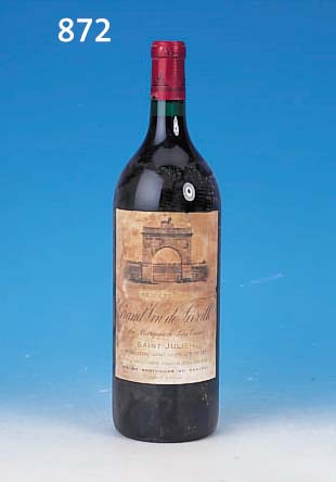 1 FLASCHE ROTWEIN, GRAND VIN DE LEOVILLE DU MARQUIS DE LAS CASES, SAINT-JULIEN, 1978, ALTERSSPUREN, INHALT NICHT GEPRüFT