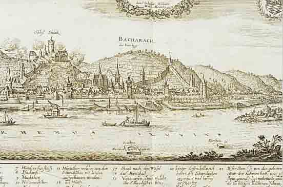 GRAFIKKONVOLUT, MERIAN-KUPFERSTICH BACHA- RACH, 1. AUSGABE 1645, 20 X 31 CM, SOWIE 6 BLäTTER PAYNE, LINKS-UND RECHTSRHEINISCHES ...