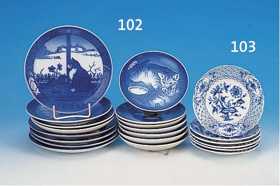 15 SAMMELTELLER, MEIST WEIHNACHTS- UND MUTTER-TAGSTELLER, BING UND GRöNDAHL UND 4 X BERLIN DESIGN D. CA. 15/17/19.5 CM