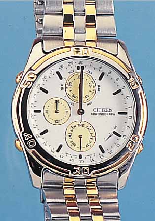 KONVOLUT: 2 HERRENARMBANDUHREN JAPANISCHER PRODUKTION, BEIDE HIGH-TECH-QUARTZWERK, 1X CITIZEN, MULTIFKT. (Z.B. CHRONOGR., TIMER, ETC.), ...
