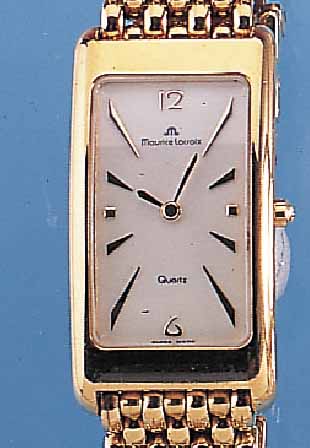 MAURICE LACROIX HERRENARMBANDUHR QUARTZ, REF.-NR. 47488, SCHWEIZ UM 1994, METALL HART- VERG., INCL. BAND M. DOPPELTE, UNSICHTB. FALTSCHL., ...