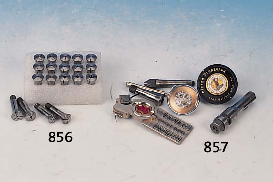 KONV. UHRMACHERWERKZEUG, BEST. AUS A) 21 STAHLSPANNZANGEN SCHAUBLIN, AUFNAHME 12 MM, GRößE 0,5 MM BIS 10 MM + 6,5 MM, ...