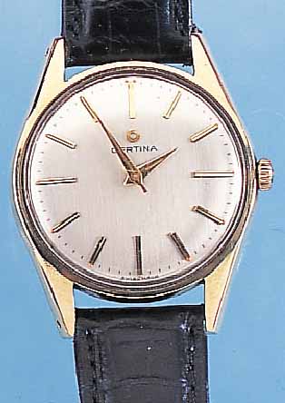 KONVOLUT: 2 HERRENARMBANDUHREN SCHWEIZER PRODUKTION, 1X ETERNA, UM 1946, EDELST., BODEN GESCHR., SCHW. BLATT ALTERSBED. L. FL., KAL. 1137T, ...