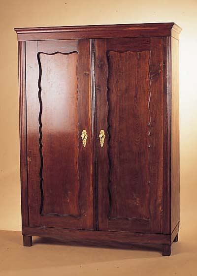 SCHRANK, UM 1880, EICHE MASSIV, ZWEITüRIG, ZERLEGBAR, CA. 173 X 124 X 50 CM