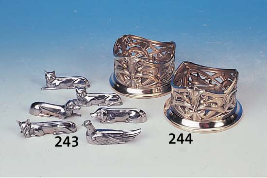 12 MESSERBäNKCHEN, FRANKREICH, 30ER JAHRE, METALL, L. CA. 8 CM, IN TIERFORM, GEBR.-SP.