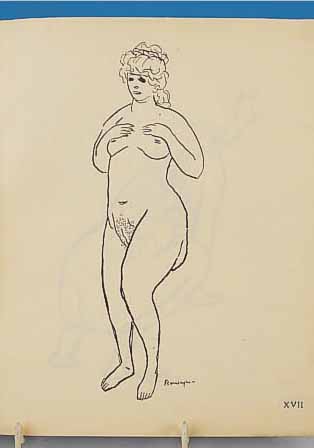 9 LITHOGRAPHIEN, FRANKREICH UM 1900, KOLORIERT, 24.5 X 19 CM, EROTISCHE DARSTEL- LUNGEN MIT GEISTLICHEN