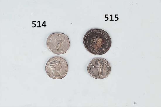 ZWEI SILBERMüNZEN, ROM, CA. 180 JAHRE N. CHR., 2.2 CM, SEVERUS, BODENFUND