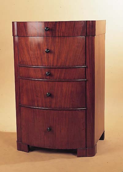 PFEILER/WASCHKOMMODE, BIEDERMEIER, DEUTSCH, UM 1830, MAHAGONIFURNIER, LEICHTE ALTERS- SCHäDEN, OBEN AUFKLAPPBAR, 100 X 85 X 45 CM
