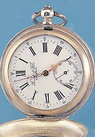 PERRET & FILS/BRENETS HERRENTASCHENUHR SAVO- NETTE, REF.-NR. 331392, SCHWEIZ UM 1855, 875ER SILBER, BEIDE SCHALEN SYM. GUILL., MONO-GRAMMSPIEGEL ...