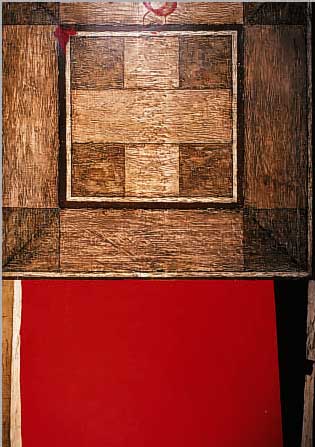 KURKIN, A., GEOMETRISCHE DARSTELLUNG, 140 X 86 CM, ÖL/LWD., DOUBLIERT