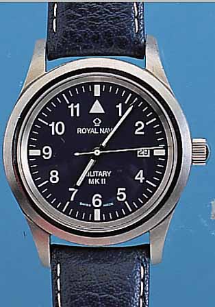 ORFINA MILITäRARMBANDUHR ROYAL NAVY/MILITäRY, REF.-NR. 7360, SCHWEIZ 1999, EDELST. MATT.,BODEN GESCHR., ORIG.-ETUI, ERSATZLEDERB., ...