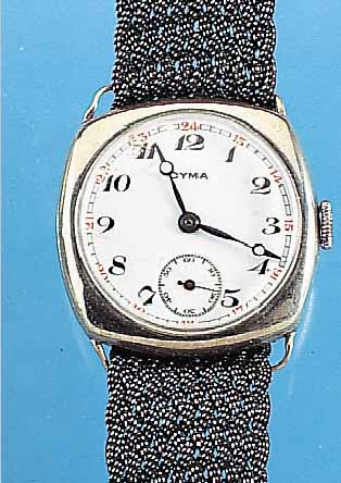 KONVOLUT: 2 HERRENARMBANDUHREN, UM 1932, BEIDE CARREE-CAMBRE-GEH., 1X VERG., BIFORA, M. VERG. ZYLINDERW., METALLBL. VERG., FARBL. GET., AUF ...