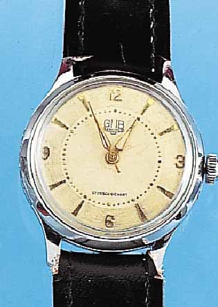 KONVOLUT: 2 GUB HERRENARMBANDUHREN, 1X KAL. 60, 15 ST., NOCH OHNE STOßS., UM 1953, METALL VERG., HANDAUFZUG, SCHR.-UNR., FLACHSPIR., WERK-NR. ...
