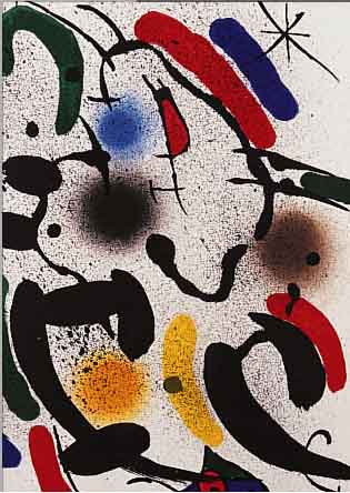 MIRO, 6 LITHOGRAPHIEN + 1 UMSCHLAGLITHO- GRAPHIE AUS LITHOGRAPHIE I, 4 X 36, 4 X 52.2 CM, 4 X 36 CM, 4 X 26 CM