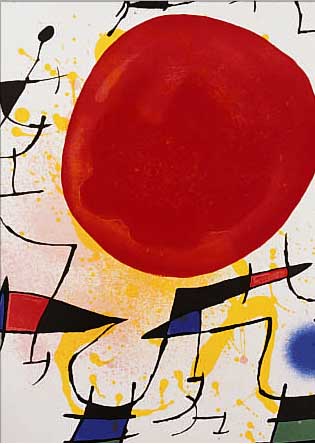 MIRO,JOAN, 4 LITHOGRAPHIEN AUS LITHOGRAPH I,JE CA. 36 X 26 CM