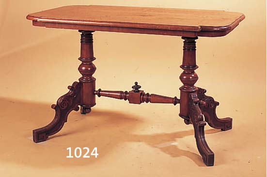 TISCH, DEUTSCH, UM 1890, GRüNDERZEIT, EICHENFURNIER, Z.T. BUCHE/NUßBAUM, ALTERS- BEDINGT BESCHäDIGT, M. 74 X 115 X 70 CM