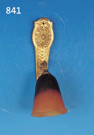 LAMPE, FRANKREICH, SCHNEIDER SIGNIERT, 30ER JAHRE, PATE-DE-VERRE-GLAS, H. 31 CM