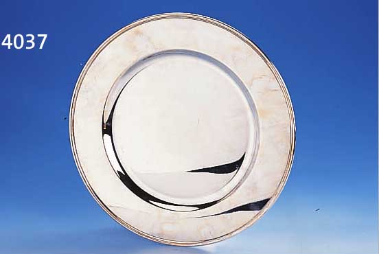 5 PLATZTELLER, 925ER SILBER, GLATTE FORM, MIN. VERBEULT, D CA. 30 CM, CA. 2215 G