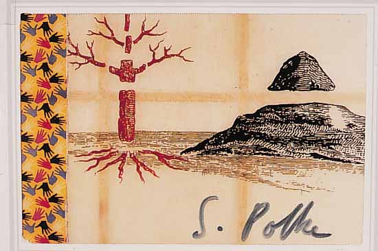 POLKE, SIGMAR, ZWEI MULTIPLES, 6,5 X 9,5 CM,BEIDE HANDSIGNIERT, UNTER GLAS, RAHMEN