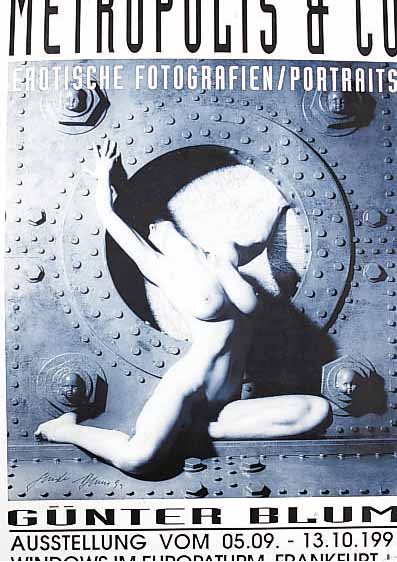 BLUM, GüNTHER, 1991, PLAKAT, 60 X 42 CM, AUSSTELLUNGSPLAKAT WINDOWS IM EUROPATURM FRANKFURT, HANDSIGNIERT