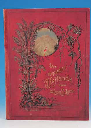 BUCH UND GENEALOGISCHER KALENDER, 19. JH., 43 X 32 CM, 1 X VOM TROPISCHEN TIEFLANDE, ZUM EWIGEN SCHNEE, MIT VIELEN ABBILDUNGEN, ANTON ...