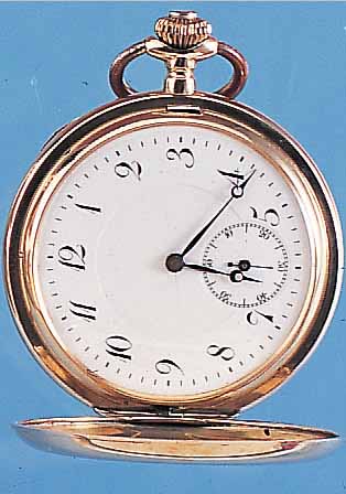 SYSTEM GLASHÜTTE HERRENTASCHENUHR SAVONETTE, REF.-NR. 219525, SCHWEIZ UM 1905, RG 585/ 000, AUßEN GLATT, EMAILBL. FEIN HAARR., GEBL. ...