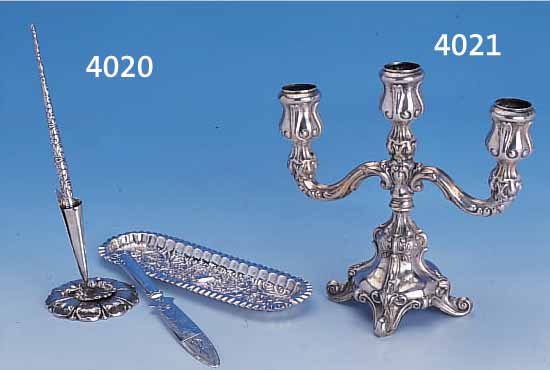 SCHREIBTISCHUTENSILIENKONVOLUT, 925ER SILBER, UM 1900/10, FEDERABLAGE: ENGLAND, CHESTER 1916, FEDERHALTER DEUTSCH, FEDER GORHAM, BRIEFöFFNER ...